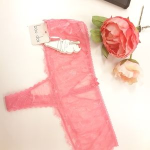 MIMI HOLLIDAY BY Damaris  PINK LACE BOYSHORT KNICK